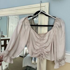 SHE+SKY Light Pink Satin Top